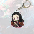 Cute Kamado Tanjirou Women Kimetsu no Yaiba Demon Slayer Keychain Anime Pendant Acrylic Key Chain Cartoon.