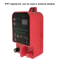 JDXHLAU 10KM Electric Fence Livestock High Voltage Pulse Controller Alarm Waterproof LCD Voltage Display(EU Plug). 