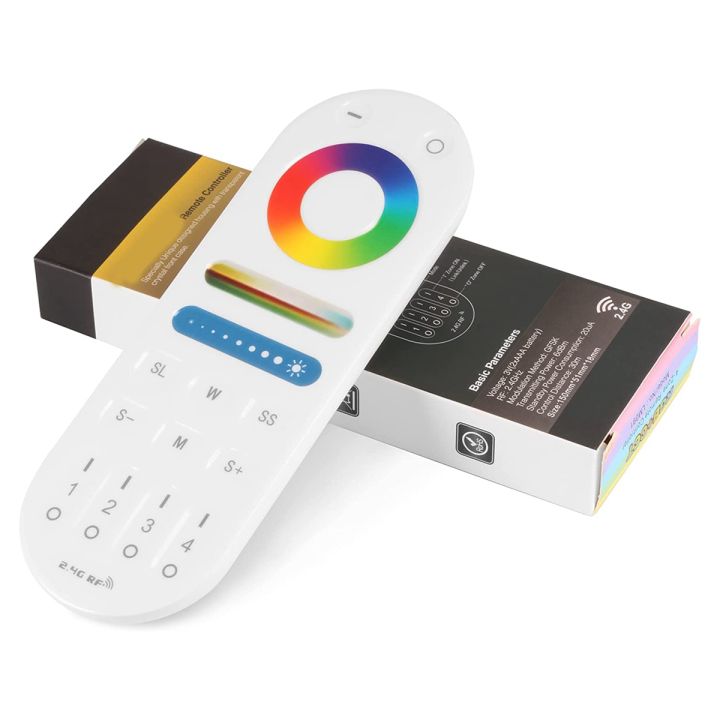 LM091 4-Zone 2.4G RF Remote Control Compatible with RGBW CCT RGB LED ...