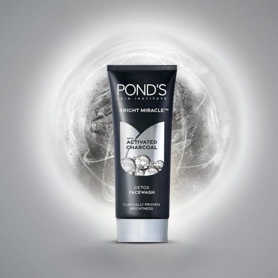 PONDS%20BRIGHT%20MIRACLE%20FACE%20WASH%20%7C%20WITH%20ACTIVATED%20CHARCOAL%20%20DETOX%20FACE%20WASH%20100gm%20-%20Image%203