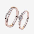 Crystal Couple Heart Ring For Lovers Men Women(Null) - Ring For Girls.