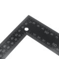 90° Low Measurement Error Thick Steel Wear-resistant Durable Right Angle Square Ruler Measuring Angle Right Angle Stainless Steel Corrosion Resistance Rust Proof 200x300mm. 