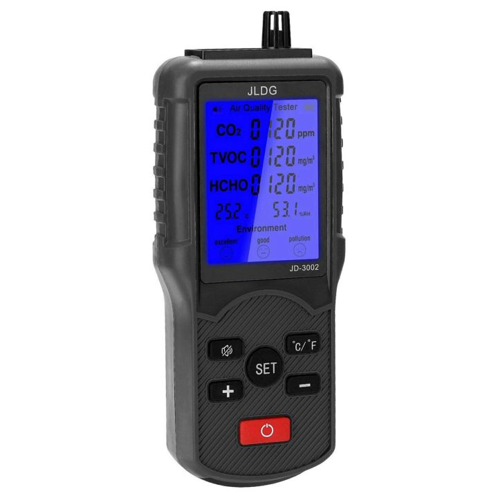 Jldg%202X%20Air%20Quality%20Tester%20Co2%20Tvoc%20Meter%20Temperature%20Humidity%20Measuring%20Device%20Carbon%20Dioxide%20Monitor%20with%20Lcd%20Screen%20-%20Image%202