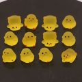 06 pcs Luminous Cute Eggshell /Cartoon Chicken Night glow Egg/ chick White Resin Car Decoration Accessories Car Ornaments Children Surprise Gift Glow at night. 