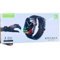 KW2 Max Smartwatch Curved Display 3 straps. 