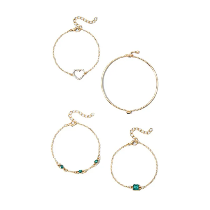 New%20Fashion%20Jewelry%20Femme%20Chain%20Bracelet%20Bangles%20For%20Women%20Girl%20Crystal%20Women%20Gold%20Hand%204pcs%20Chain%20Bracelet%20-%20Image%206