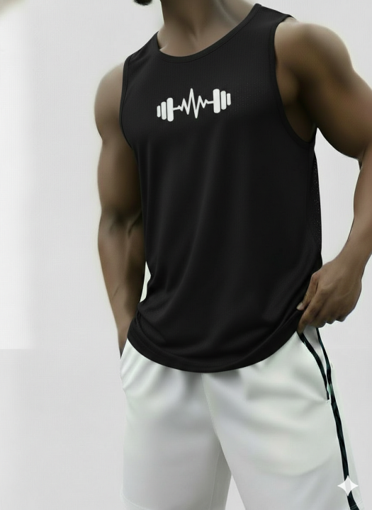 STAR Premium China mesh tank top // Sleeve less workout T-shirt For men