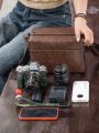 Suitable for Fuji Canon Nikon Sony Shoulder Leather Vintage Camera Bag Mirrorless Camera Bag Photography Bag. 