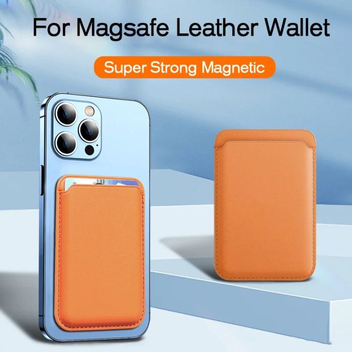 For Magsafe Wireless Charging Leather Wallet Phone Case For iPhone