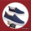 Canvas Stylish Shoes Black And Blue Color Winter Canvas Sneakers For Men - Shoes For Men - Shoe For Boys - White Shoes.