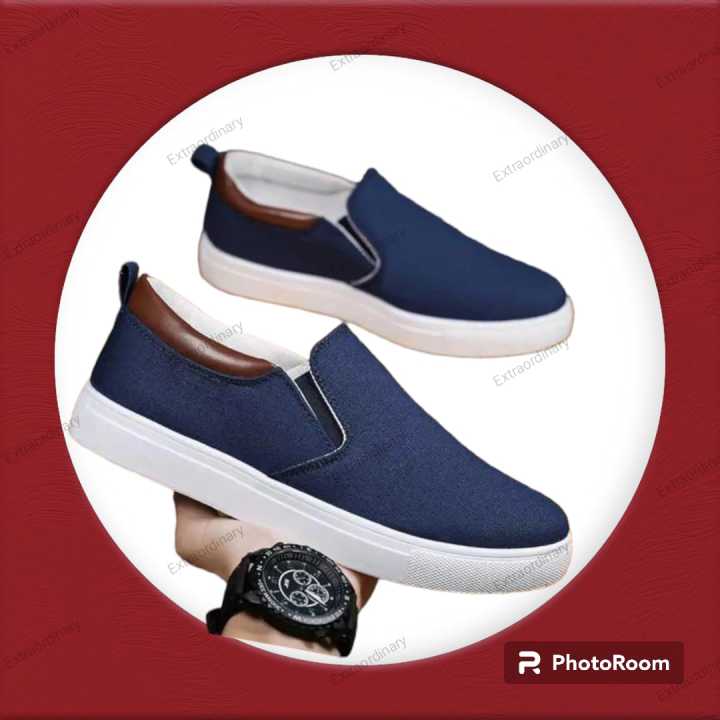 Canvas%20Stylish%20Shoes%20Black%20And%20Blue%20Color%20Winter%20Canvas%20Sneakers%20For%20Men%20-%20Shoes%20For%20Men%20-%20Shoe%20For%20Boys%20-%20White%20Shoes%20-%20Image%203