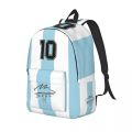 D10S Argentina 86 Diego Maradona D10 Backpack for Soccer Bag Football Schoolbag for Boy Girl Kids Daypack Durable. 