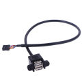 1Pc 9 Pin Motherboard Header to 2 Ports USB 2.0 Female Extension Cable Adapter. 