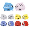 Hot Children's Swimming Cap Cartoon Fish Shape Silica Gel Silicon Waterproof Protect Ear Shark Shape Swim Pool Hat Kids Caps. 