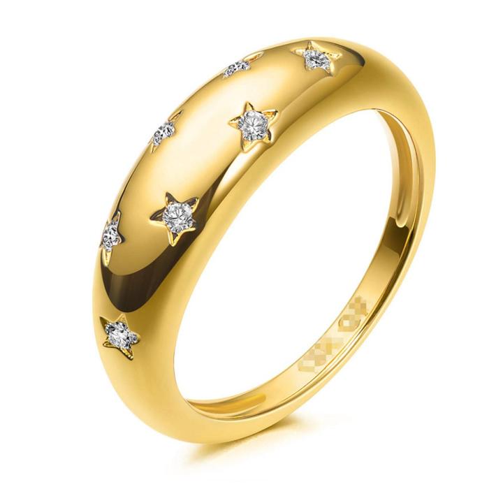 Gold Ripentagram Ring Ring Star Delicate Alloy Gold Color Pentagram Ring for Holiday | Daraz ...