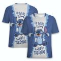 Funny Disney T-Shirts Lilo and Stitch Cartoon Anime 3D Print Men Women Casual Fashion Oversized T Shirt Kids Boy Girl Tees Tops.