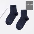 Plus Size 48,49,50,51,52,53 Mens Dress Socks 44, 45, 46, 47 Business Crew Socks 5 Pairs Solid Cotton Men Winter Socks. 