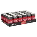 Cocacola Coke Zero Soft Drinks 24 Pieces - Full Case 330Ml. 