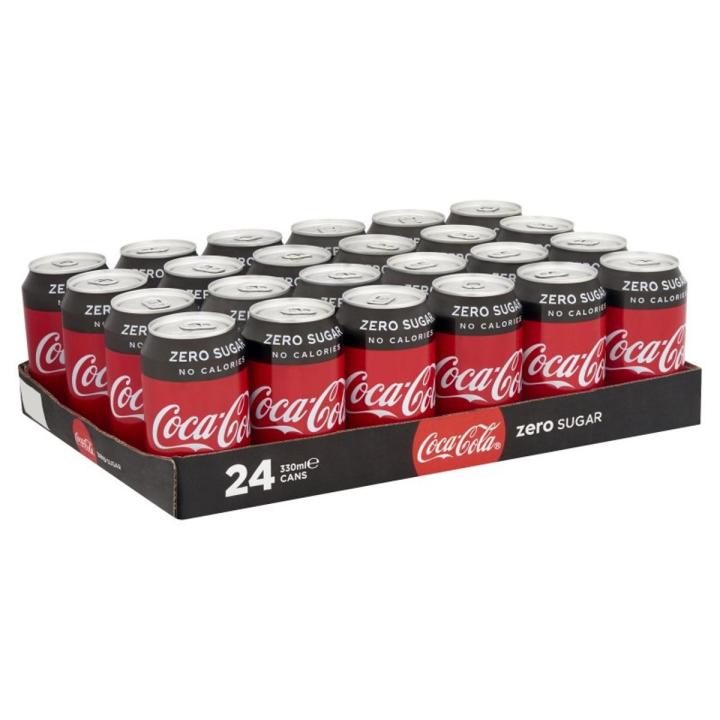 Cocacola Coke Zero Soft Drinks 24 Pieces - Full Case 330Ml