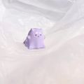MiFuny Ghost Cat Kecap Resin Gradient Pink Cute Keyboard Caps Customized Keycaps for Mechanical Keyboard Accessories Girls Gift. 
