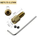 Self-Tightening Mini Brass Drill Clamp Chuck Connecting Rod M8-2/2.3/3.17/5mm Drill Fold Folder Copper Cap For Rotary Power Tool. 