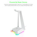 Razer Base Station Chroma Enabled Headset Stand Headphone Support Holder Chroma RGB Lighting 3 USB 3.0 Ports Detachable Base for Gaming Headsets. 