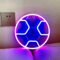 Qiunery Soccer Neon Sign For Bedroom, Battery/USB Powered LED Football Neon Lamp Sports Neon Sign For Home Bedroom Club Party Wall Hanging Decor.