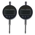 2X Digital Dial Indicator DTI 0.01mm/.0005inch Range 0-25.4mm/1inch Clock Gauge. 