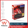 SMC Sensation Strawberry Flavor Super Dotted Condoms for Men | 3pcs Pack. 