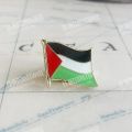 Palestine National Flag Lapel Pins Crystal Epoxy Metal Enamel Badge Paint Brooch Souvenir Suit Personality Commemorative Gifts. 
