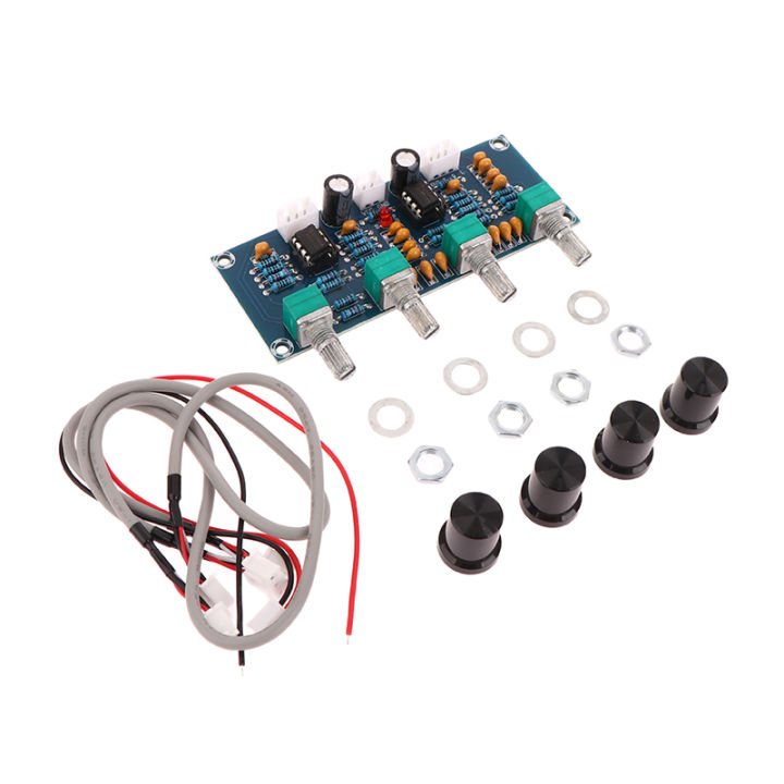 XH-A901 NE5532 Tone Board Preamp Pre-amp With Treble Bass Volume Adjustment Pre-amplifier Tone Controller Hudduo