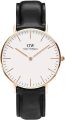 WD01 Leather Analog Watch For Men - Black And White.