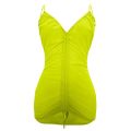 Womens swimwear Cover-Ups drawstring Mini Dress Lady Sheer Mesh Summer Beach Bodycon Party Bikini Wraps Cover Ups Mini Dress. 
