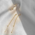 Fashion Butterfly Tassel 50 mm length golden Earrings For Women Trendy Shiny Moon Star  Dangle Earrings Korean Jewelry. 