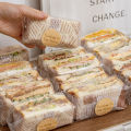 100 Pieces Fully Transparent Plastic Pouches Homemade Sandwiches Bread Toast Burgers Food Packaging Bags Party Supplies-MINETTE.