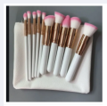 Soft Kabuki Makeup Brush Set 10 Pieces Premium Synthetic Kabuki Makeup Brush Set-Black Gold. 