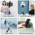 Multifunctional 4 in 1 Portable Adjustable & Foldable Monopod Selfie Stick & Tripod with Selfie Light & Wireless Bluetooth Remote Control - Selfie Stick - By Cyber Mart.