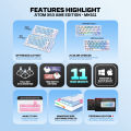 FANTECH ATOM X63 MK611 MECHANICAL GAMING KEYBOARD AME EDITION WHITE & BLUE.
