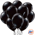Happy Birthday Decorations Silver and Black Combo Set- Black & Silver Latex Monty Balloons, Birthday Card Banner, Silver Foil Curtain for Party Decoration Full Package.