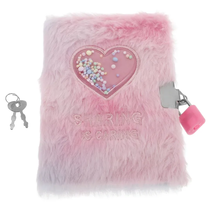 Girl's%20Diary%20Fuzzy%20Lock%20Journal%20Soft%20Cover%20Furry%20Notebook%20with%20Notebooks%20for%20Kids%20Heart%20Account%20Locking%20Writing%20Girls%20-%20Image%205