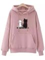 Streetwear Hoodies Women Sweatshirt Autumn Long Sleeve Hoodies Harajuku Hoodie Cute Cat Print Sweatshirt Women sudadera mujer.