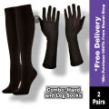 Hands And Feet For Girls And Women'S Flower Socks Combo - হাত এবং পা মোজা (2 Pair).