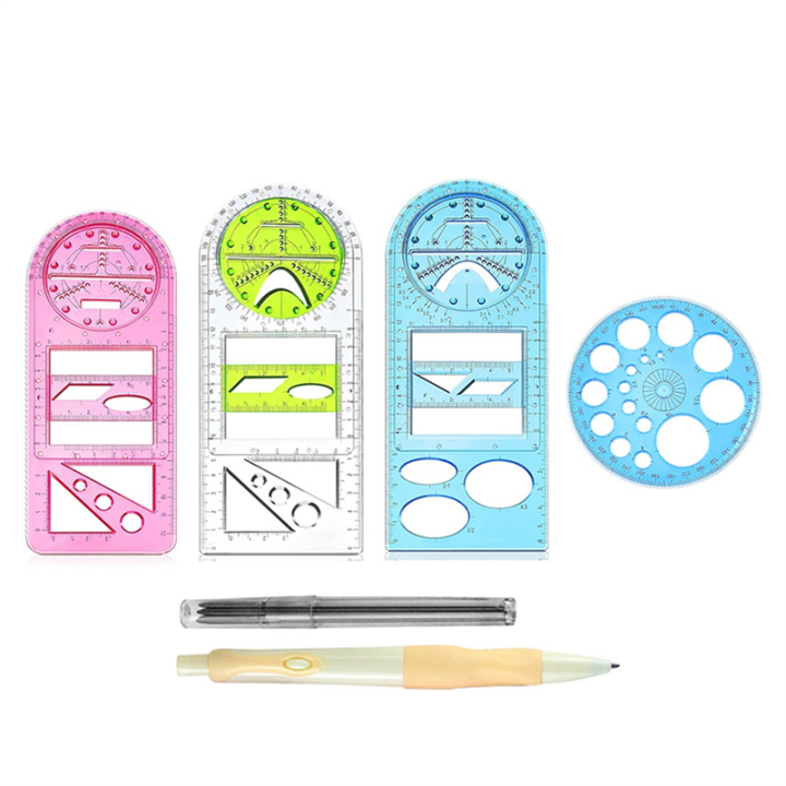 Multifunctional Geometric Ruler Multifunctional Ruler Geometric Drafting Tool for Student School Office