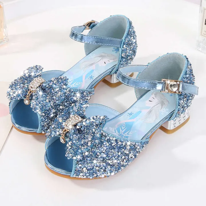 High%20Heels%202024%20Summer%20New%20Girls'%20Sandals%20Elsa%20Little%20Princess%20Children's%20Crystal%20Shoes%20-%20Image%202
