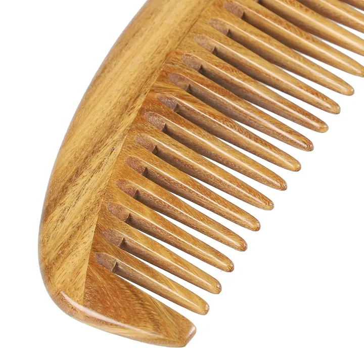 Handmade 100% Natural Green Sandalwood Hair Combs - Anti-Static ...