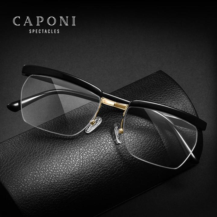 CAPONI Tom Hardy Legend Glasses Men Half Frame Computer Glas【2023】ses