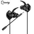 【FUPANG】In-ear gaming headphones microphone stereo wire-controlled headset computer laptop.