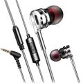 QKZ DM9 Zinc Alloy HiFi Metal In Ear Earphones With Carry Box - Black.