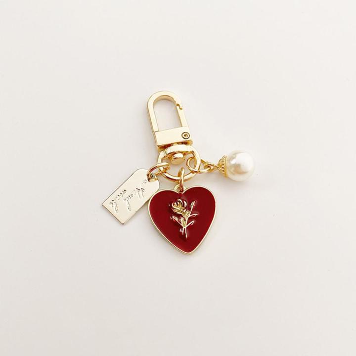 Pearl Love Rose Vintage Keyring For Airds 1 2 Case Red Earphone Protective Case For Airds Pro 3 Headphone Case Cute