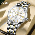 POSHI Men's Watch Date Week Fashion Watch Men Original Waterproof Non-mechanical Luminous Dual Calendar Quartz Wristwatch. 